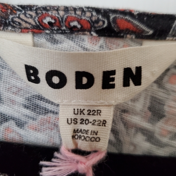 NWT Boden Black & Rust Floral Pattern Dress Women's Size 20-22 - Picture 8 of 10